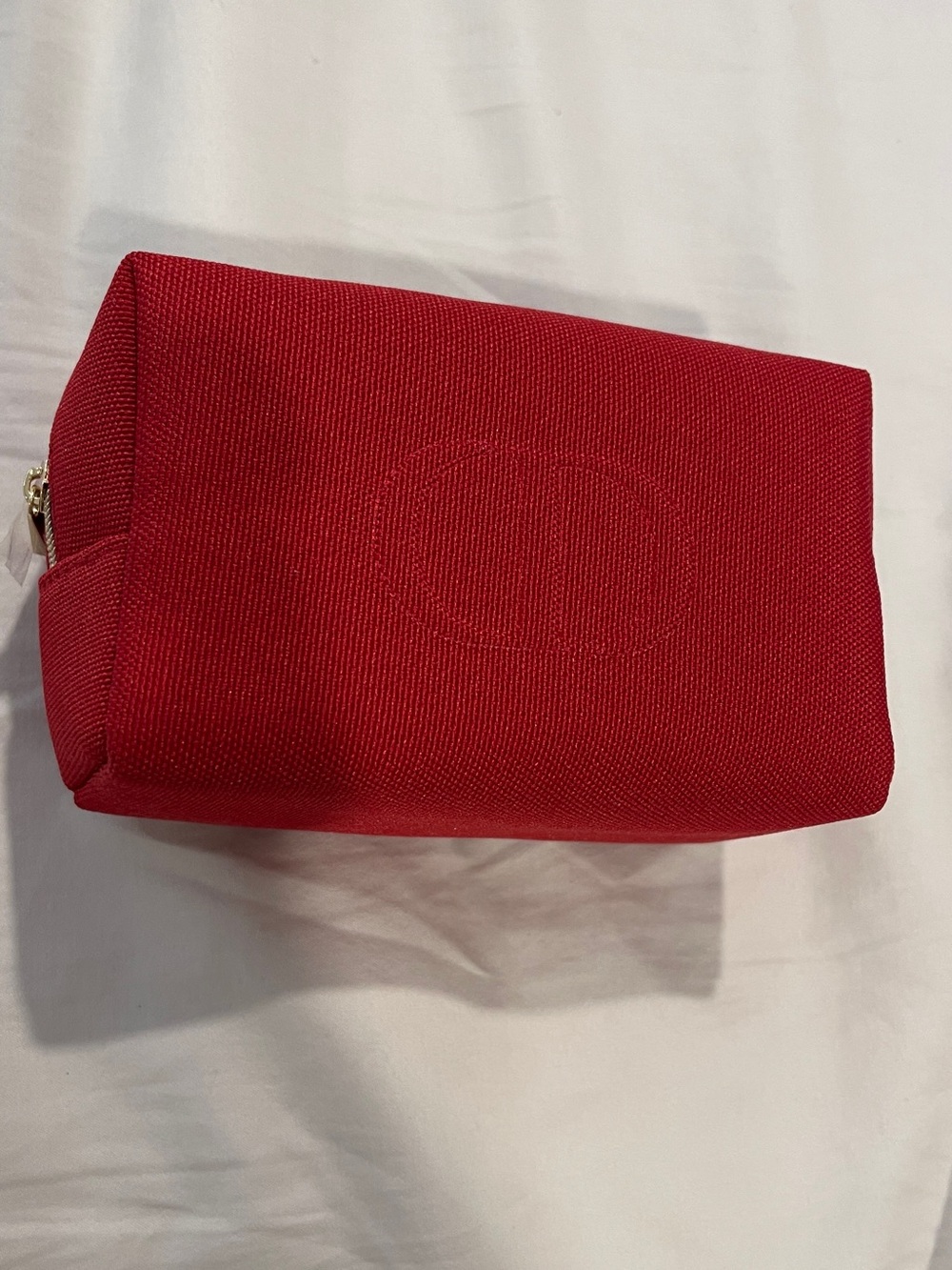Dior Red Canvas Cosmetic Pouch